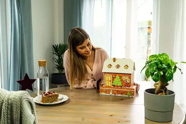 Ravensburger Lebkuchenhaus bei Nacht
