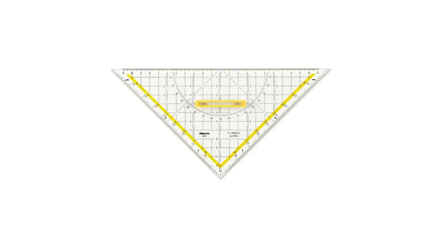 ARISTO Geometrie-Dreieck mit Griff und Ordnerleiste 25cm