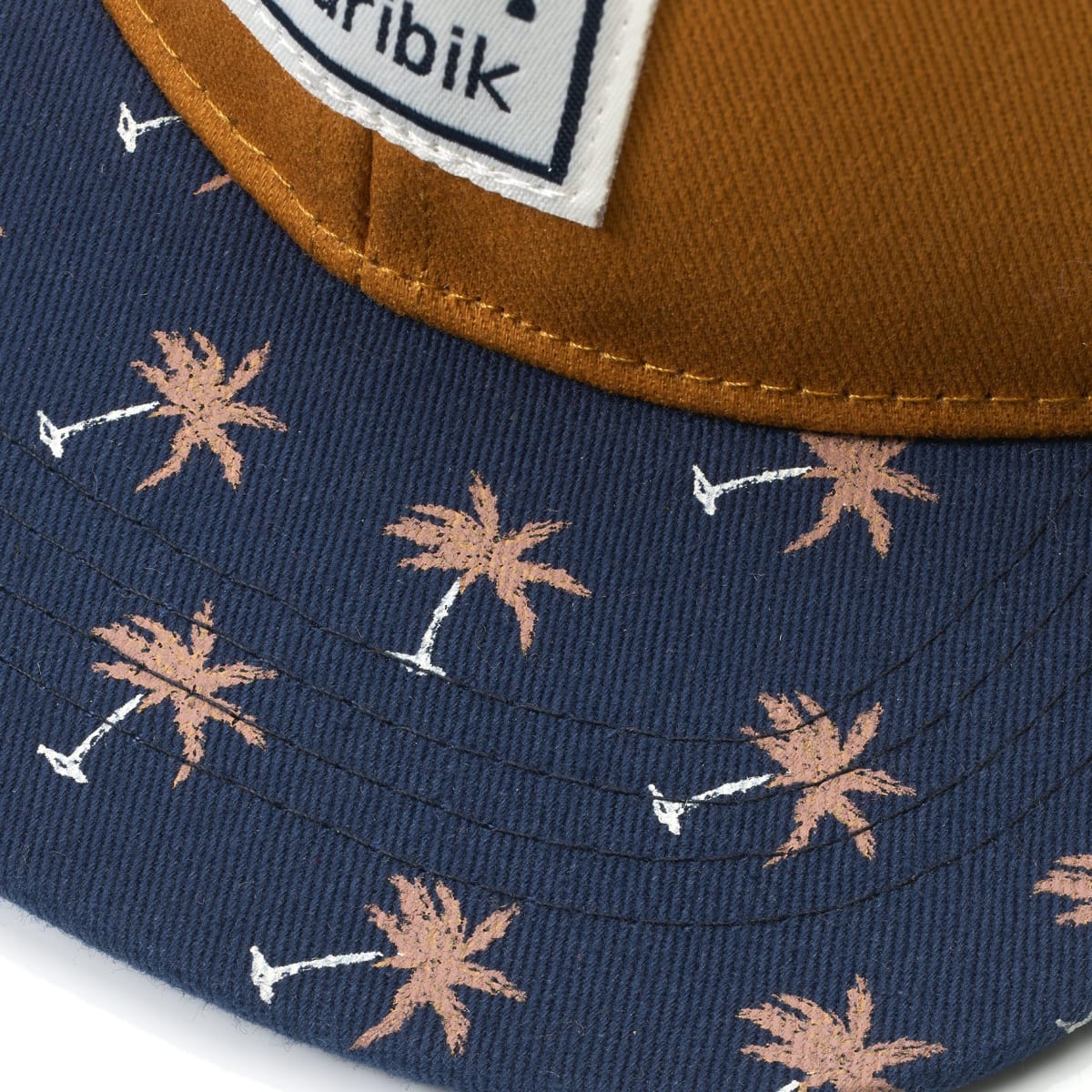 Basecap mit Palmen-Muster, orange & blau, Gr. 52/53, 1 St