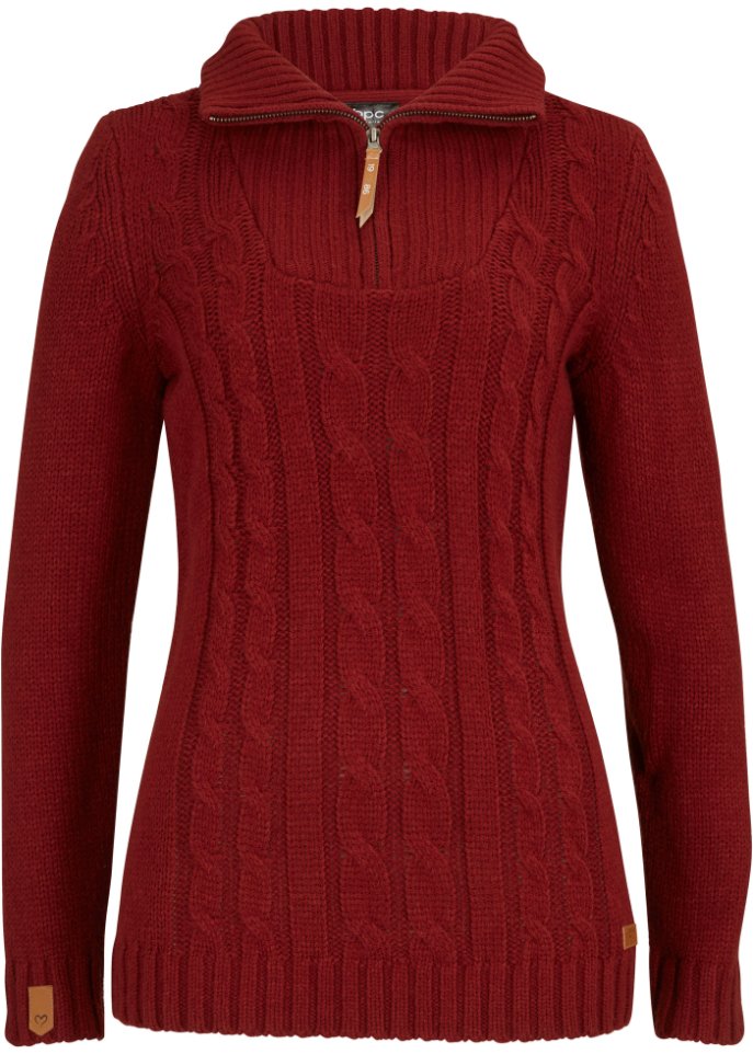 Troyer Pullover mit Zopfmuster