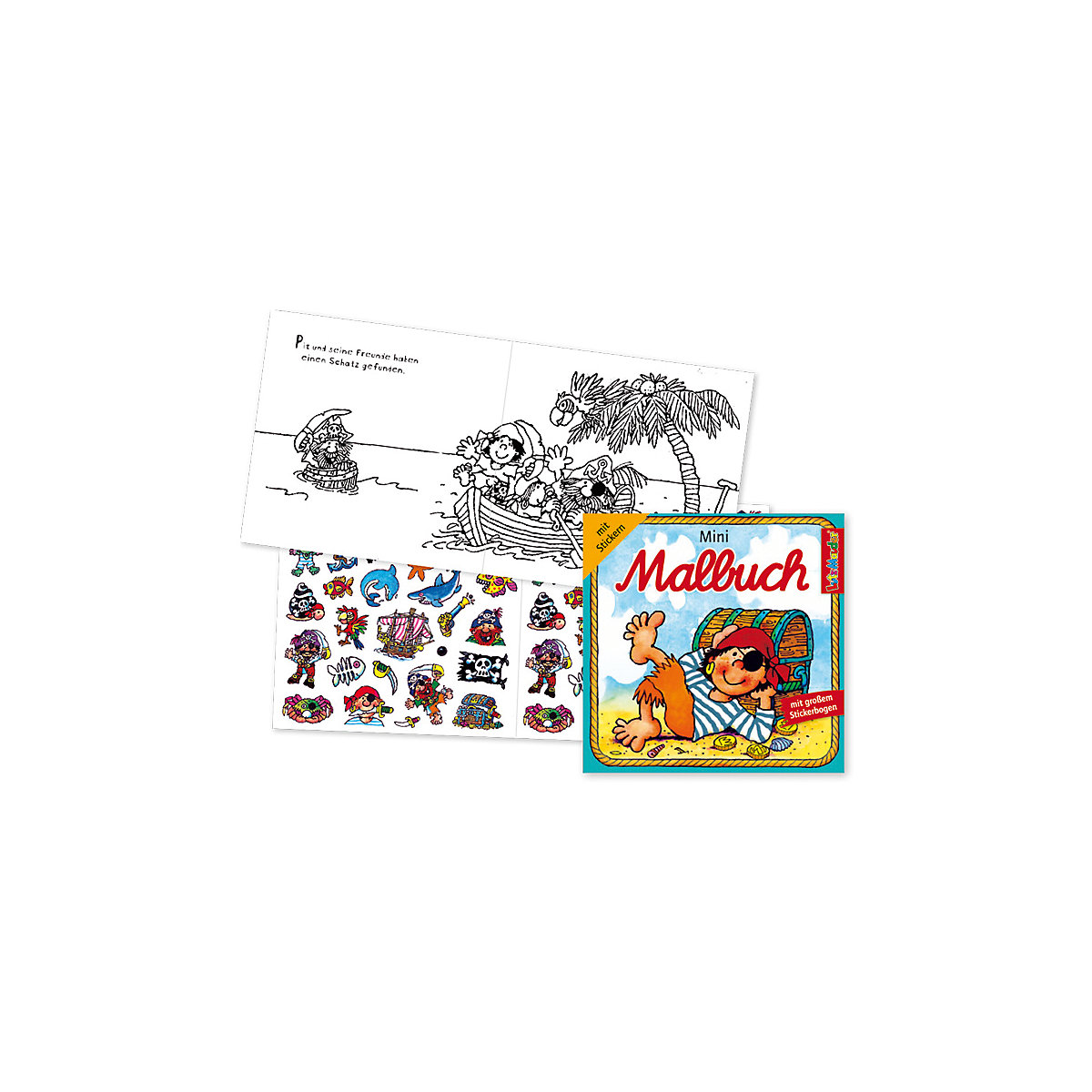 Mini-Malbücher Jungen, 3 Stück, inkl. Sticker