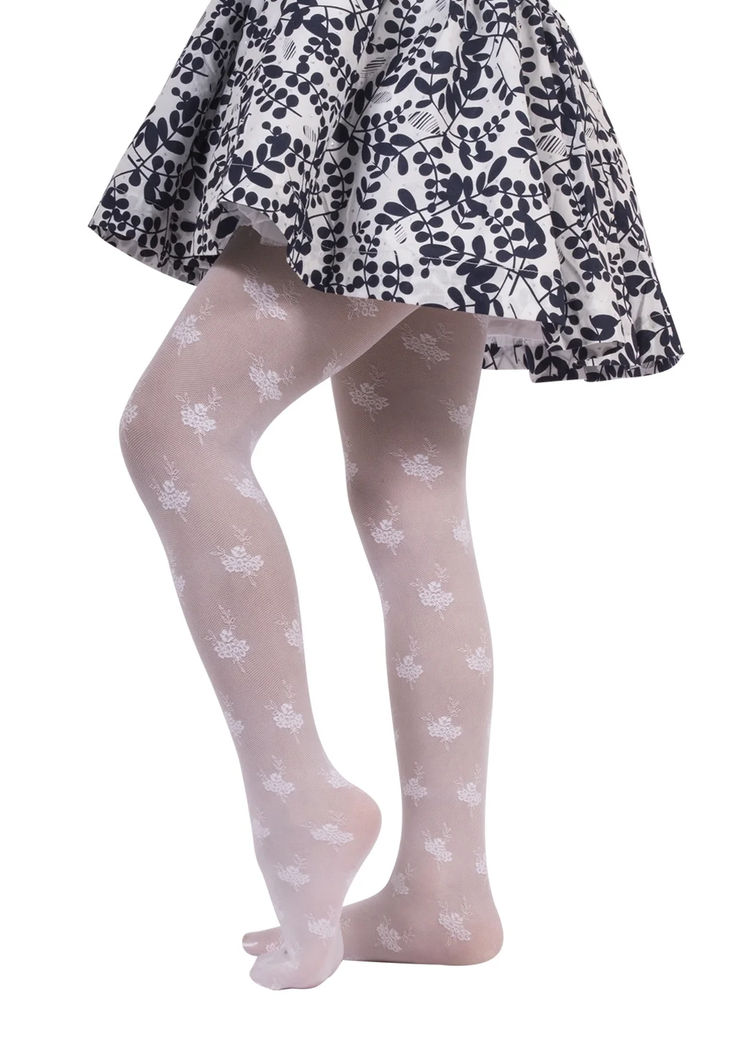Medias Calzitaly para niña con estampado floral - 25 DEN - Medias
