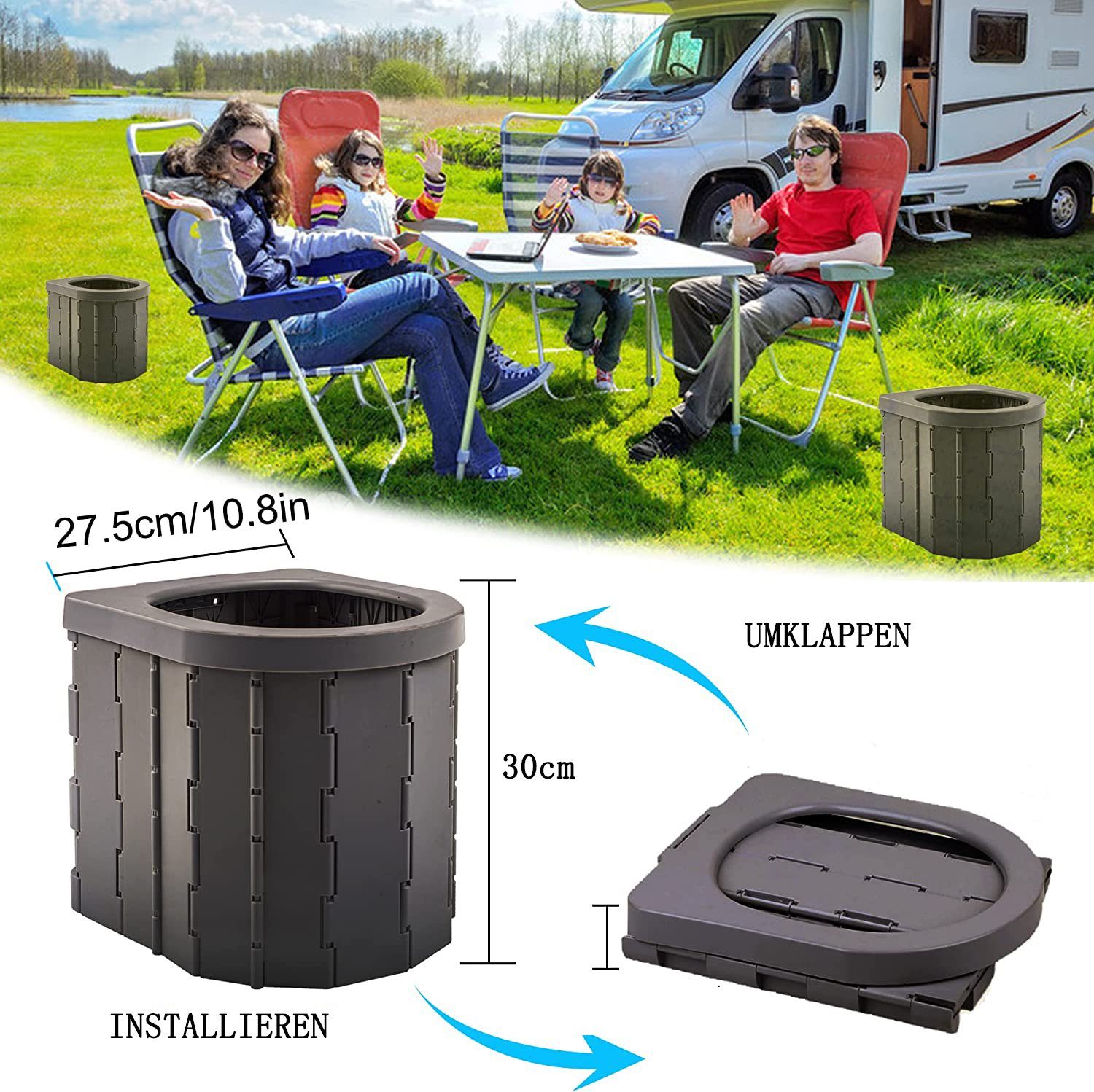Zeaicos Campingtoilette Campingtoilette, Mobile Toilette, Trenntoilette, Tragbare Toilette