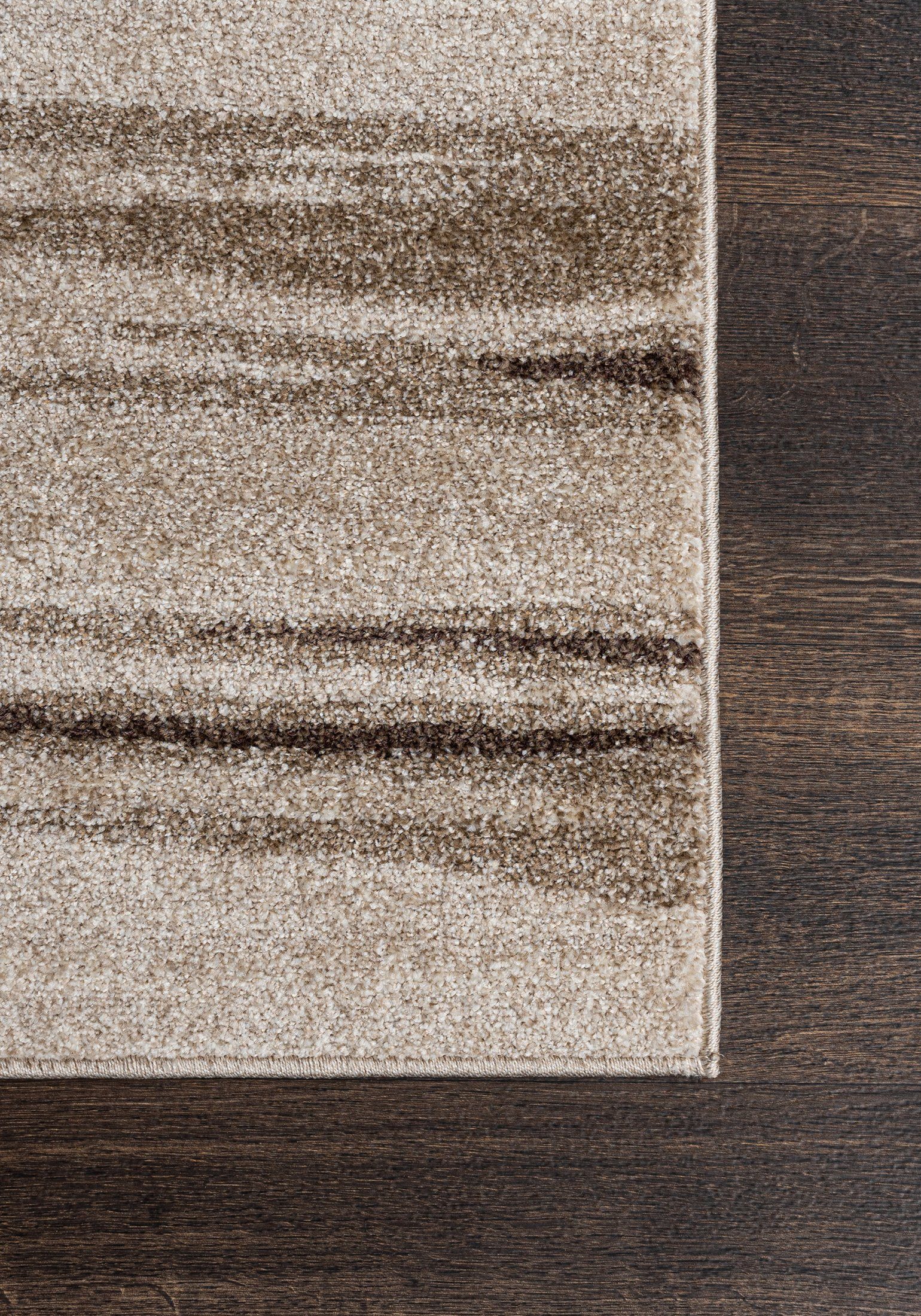Läufer Läufer Flurläufer Modern für Vorzimmer, Küche - Beige Creme, Mazovia, 70 x 100 cm, Kurzflor, Meterware, Höhe 10 mm, Kurzflor - niedrige Florhöhe