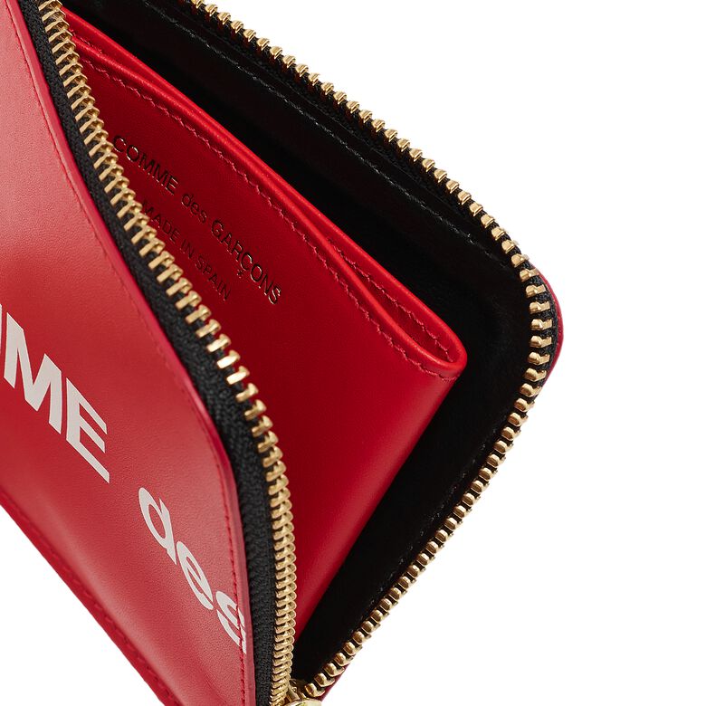 Comme des Garcons Wallet Huge Logo red