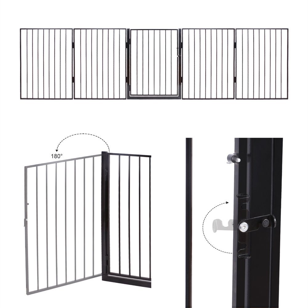 Mucola Treppenschutzgitter Ofenschutzgitter Kaminschutzgitter Metall Absperrgitter Schutzgitter (Stück), Auch als Treppenschutzgitter verwendbar