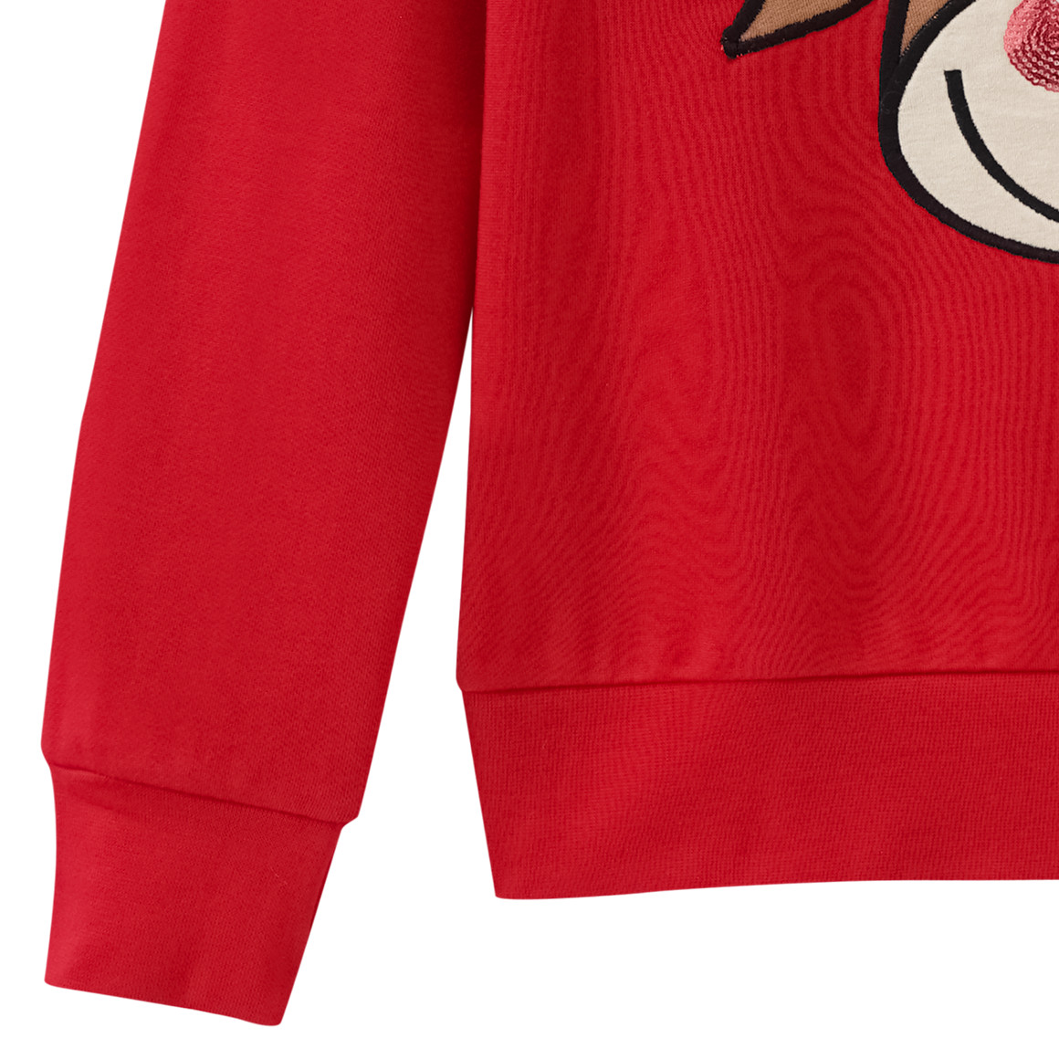 Mädchen Weihnachtssweatshirt mit Applikation rot