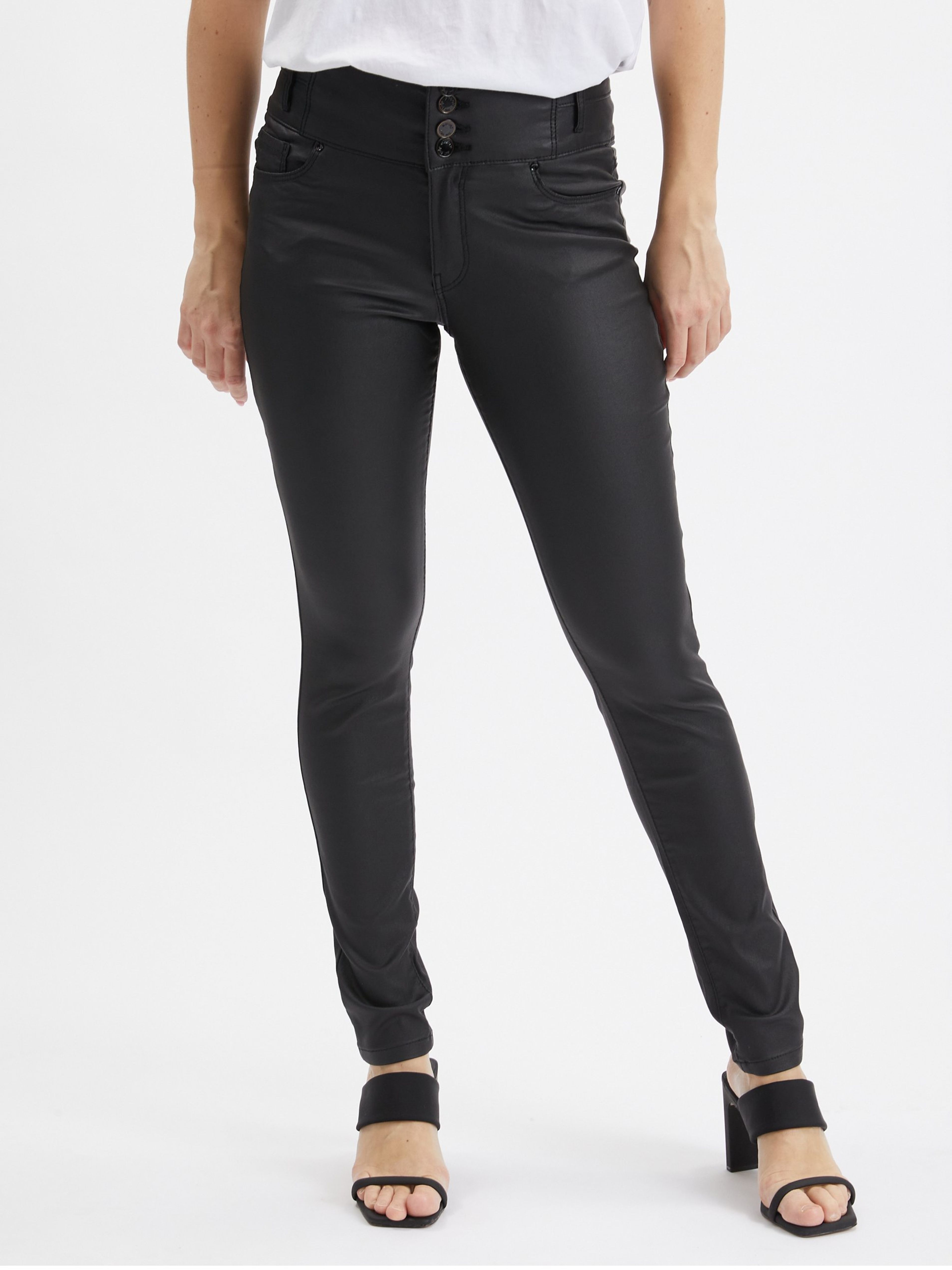Schwarze Skinny-Fit-Hose Damen ORSAY