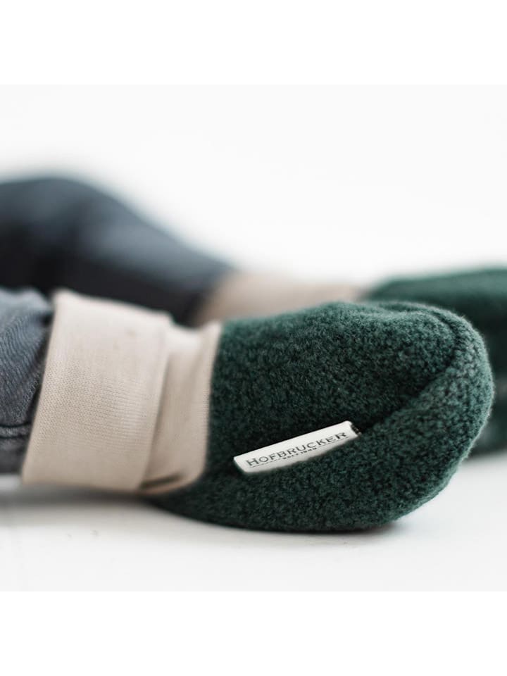 Hofbrucker Wollwalk-Babyschühchen in Dunkelgrün günstig kaufen