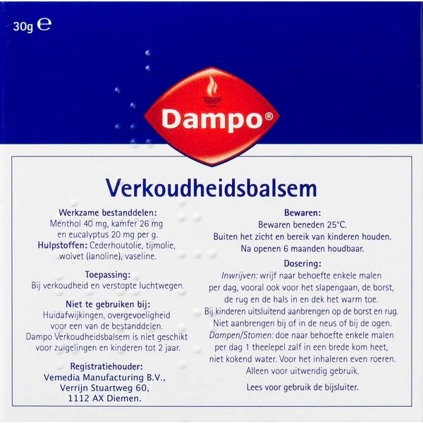 Dampo-kylmäbalsami -lääke - 30 g