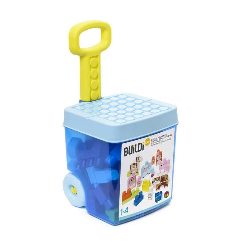 Baril à roulettes animaux 50 maxi briques Oxybul