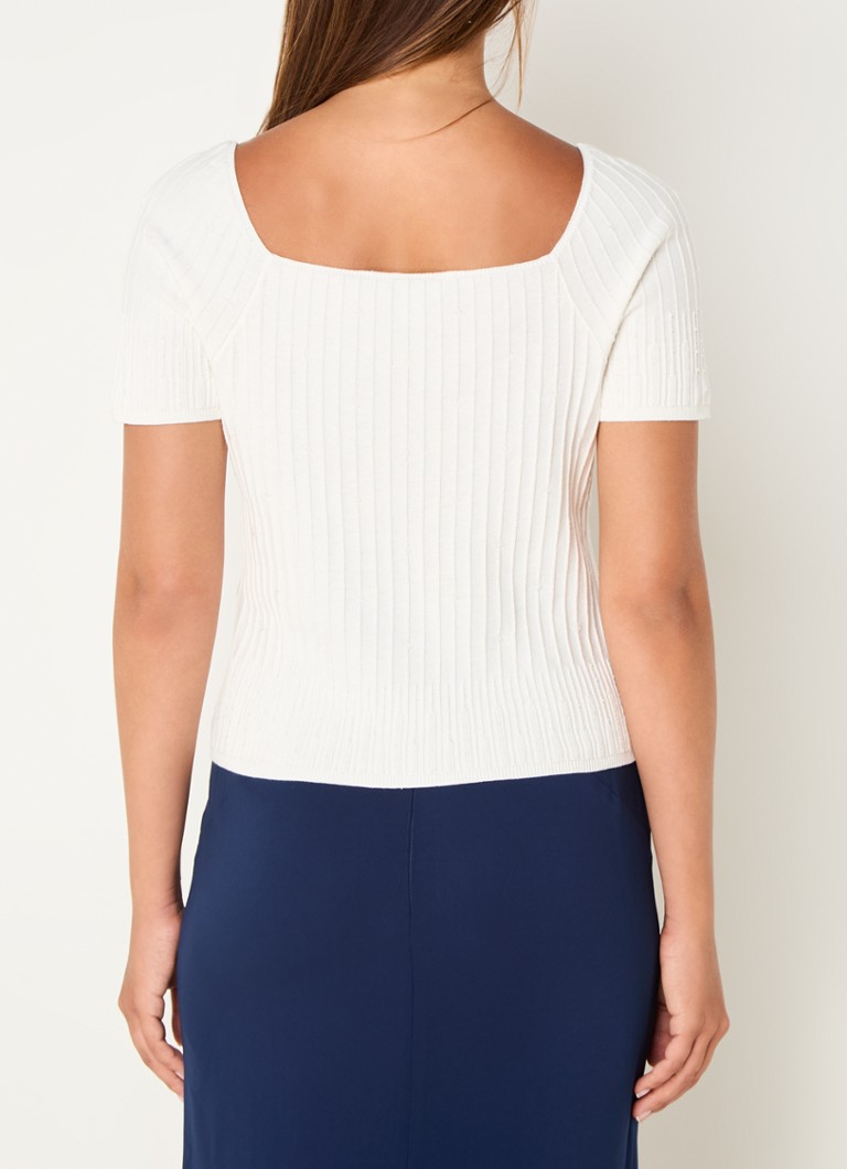 Top Maria in maglia fine di LKBennett, impreziosito da perle.