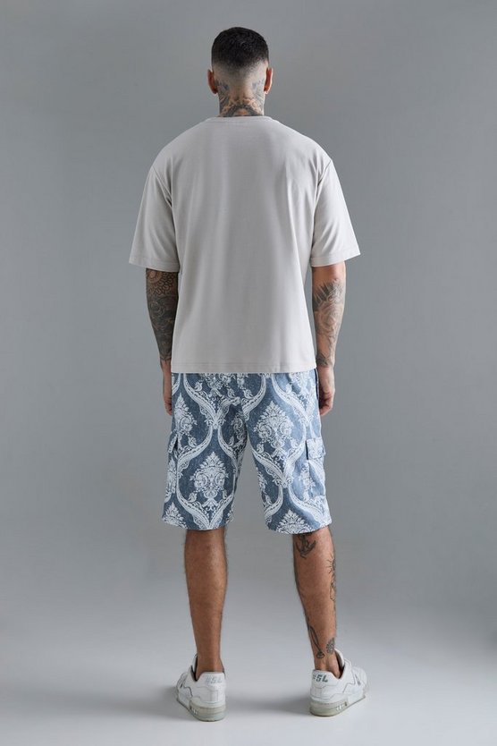 Tall strukturierte Cargo-Shorts