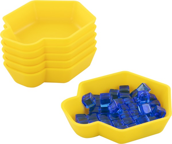 6er-Pack Shell Tokenhalter/Schälchen GELB