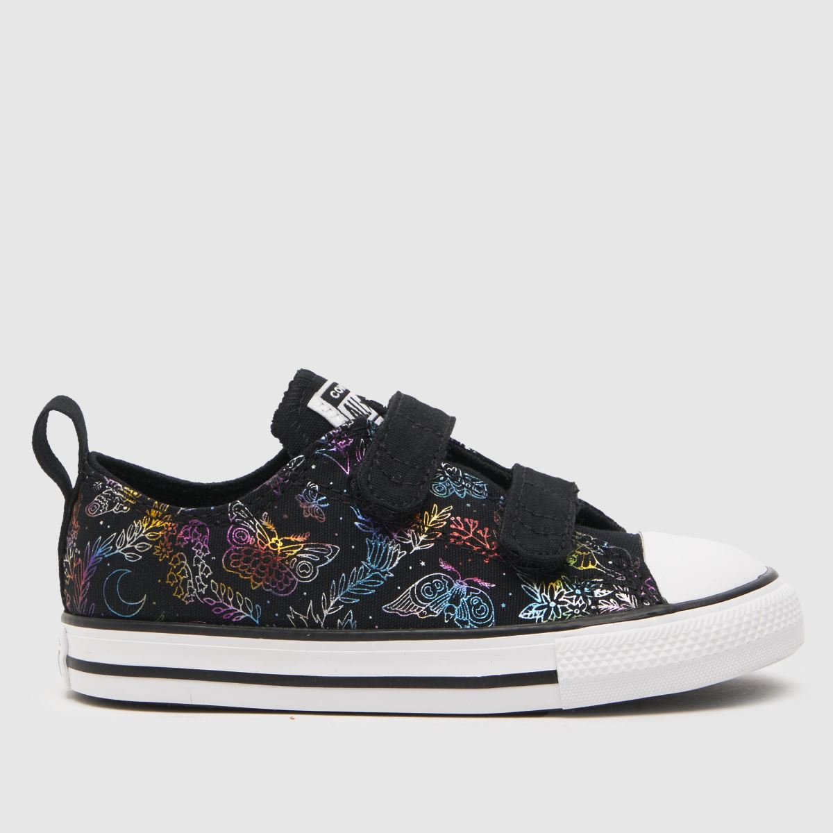 Converse multifärgade all star lo 2v regnbågsfärgade småbarnsskor för flickor