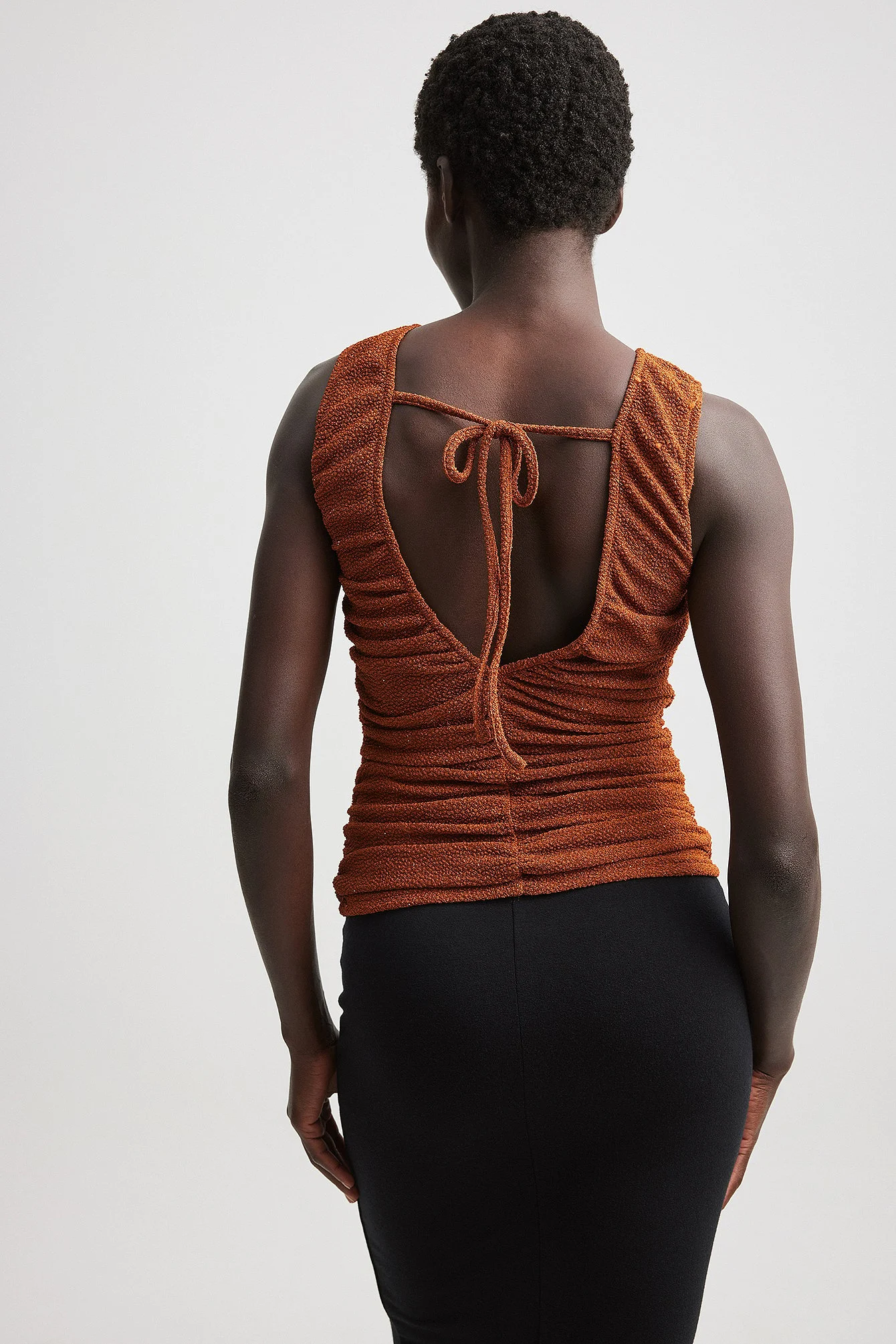 Drapiertes Glitzer-Top