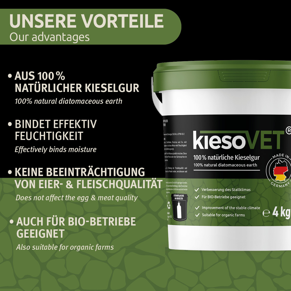 GreenPet Zubehör GreenPet Kieselgur inkl. Stäuberflasche 4kg