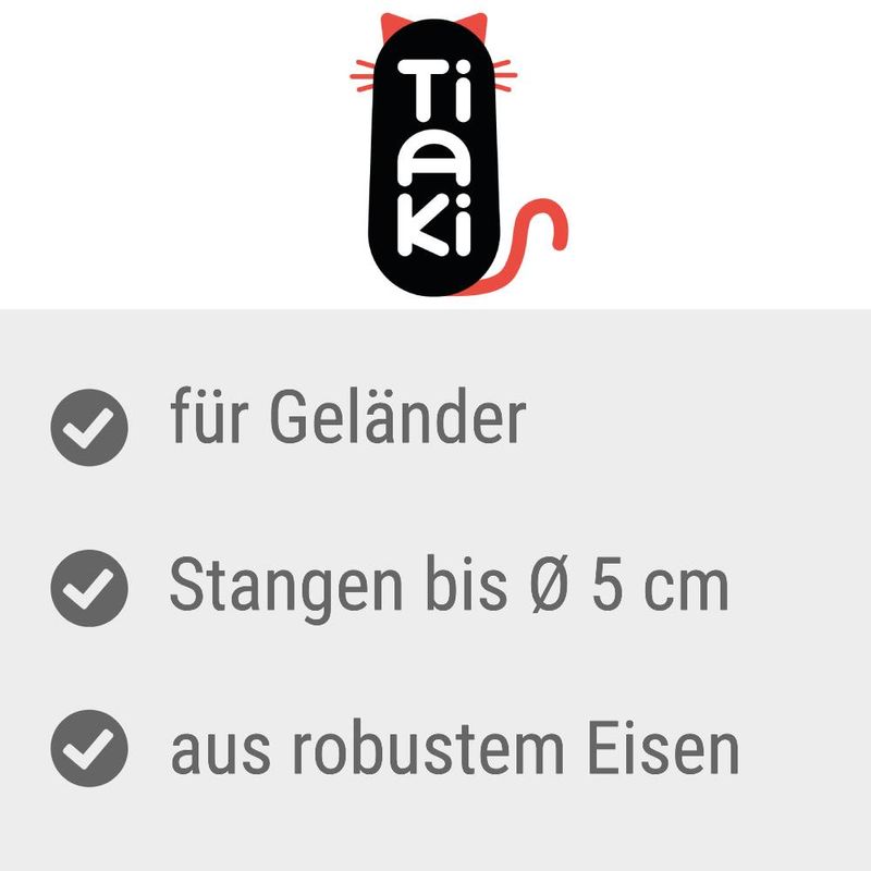 TIAKI Geländerklemme für Teleskopstangen zu TOP-Preisen | bitiba