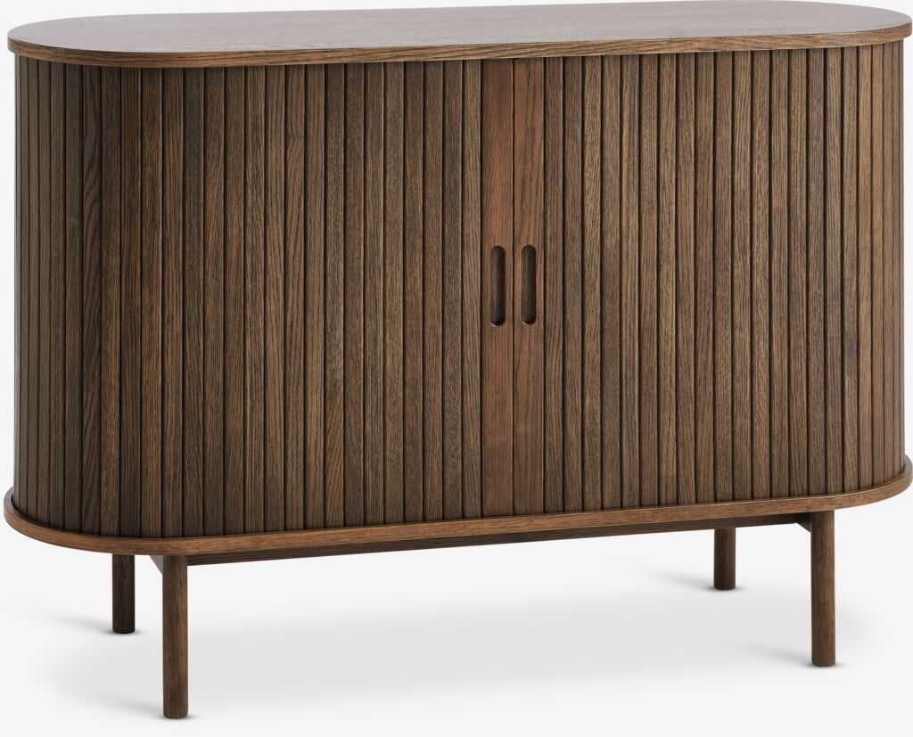 LYNGVIG Sideboard LYNGVIG B120 2-türig, dunkle Eiche mit Lamellen