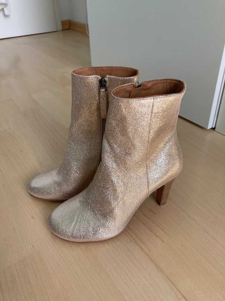 bisgaard Leder-Stiefeletten in Gold günstig kaufen 37