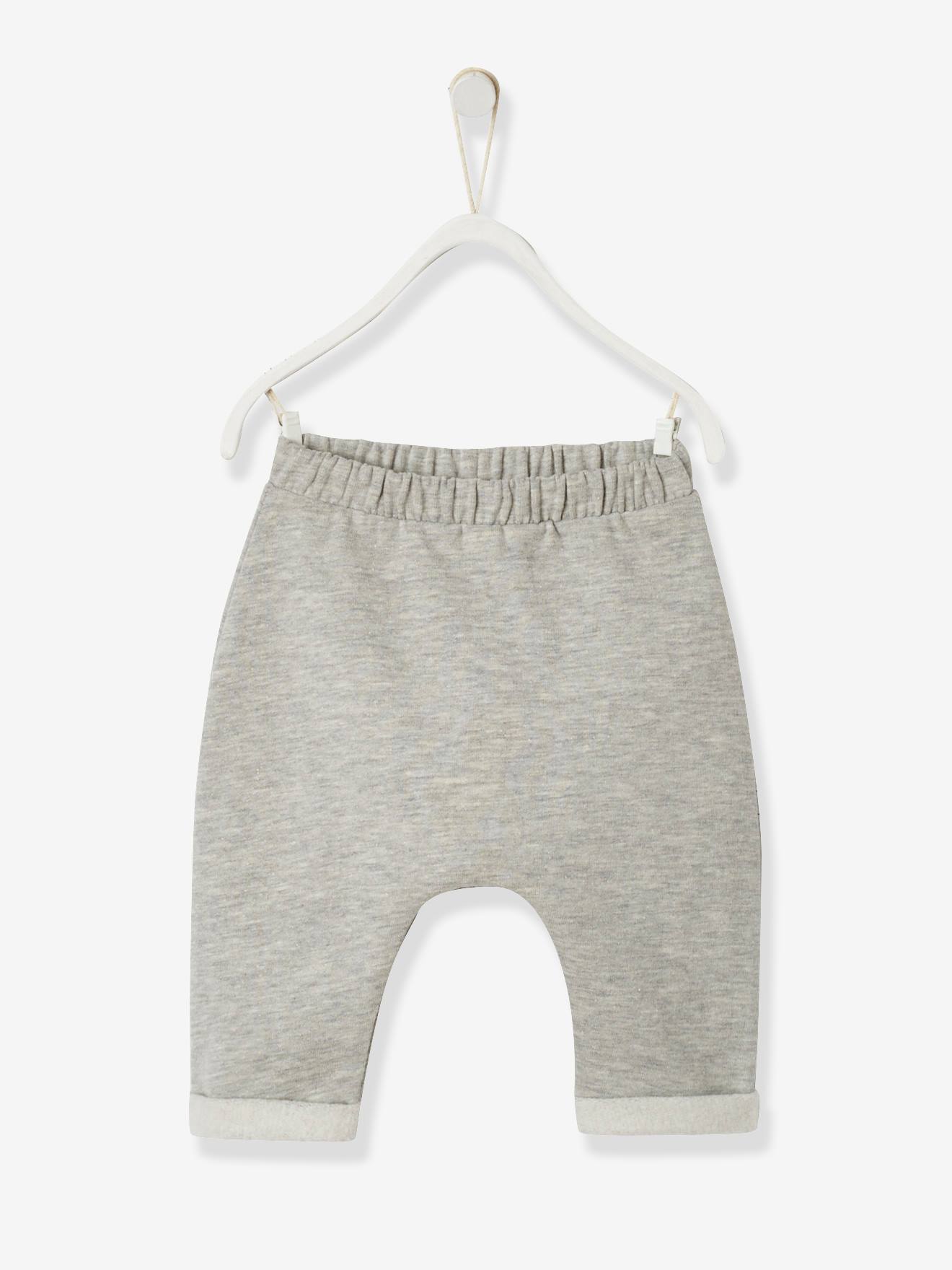 Pantalon naissance en molleton encre