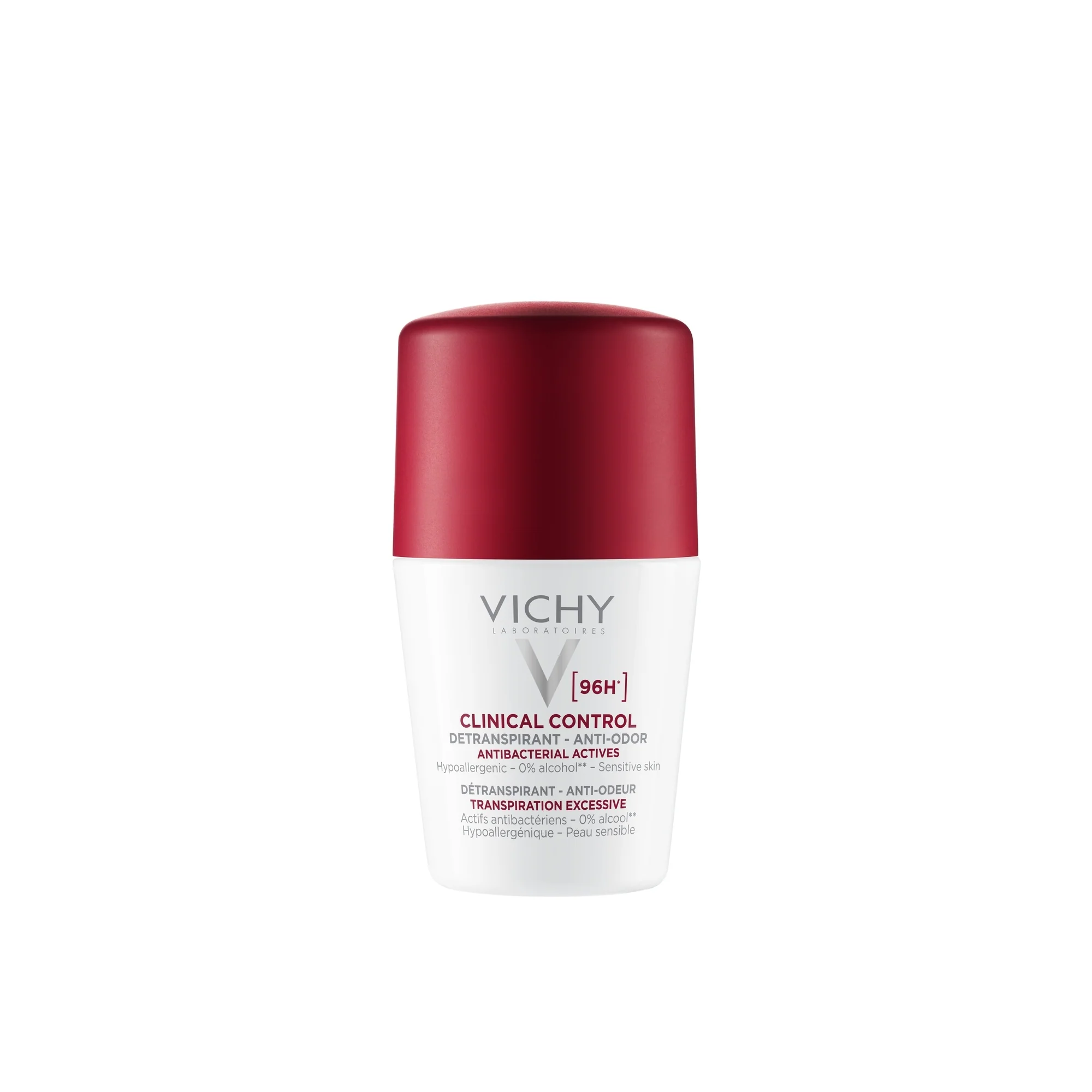 Dermo-Tolerance Clinical Control 96H Antitranspirant-Deodorant. Alkoholfrei. Antibakteriell. Hypoallergen. - Roll-on-Deodorant