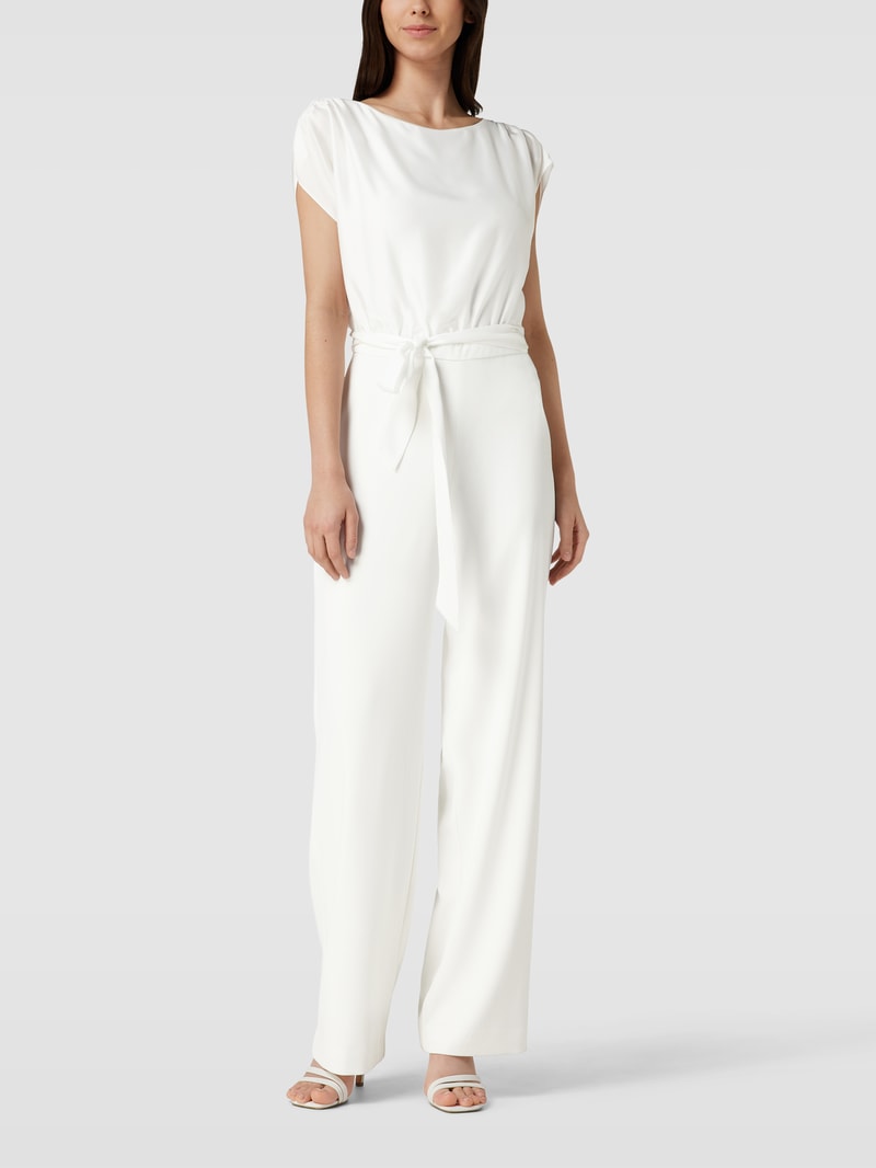 Jumpsuit mit Taillengürtel in offwhite