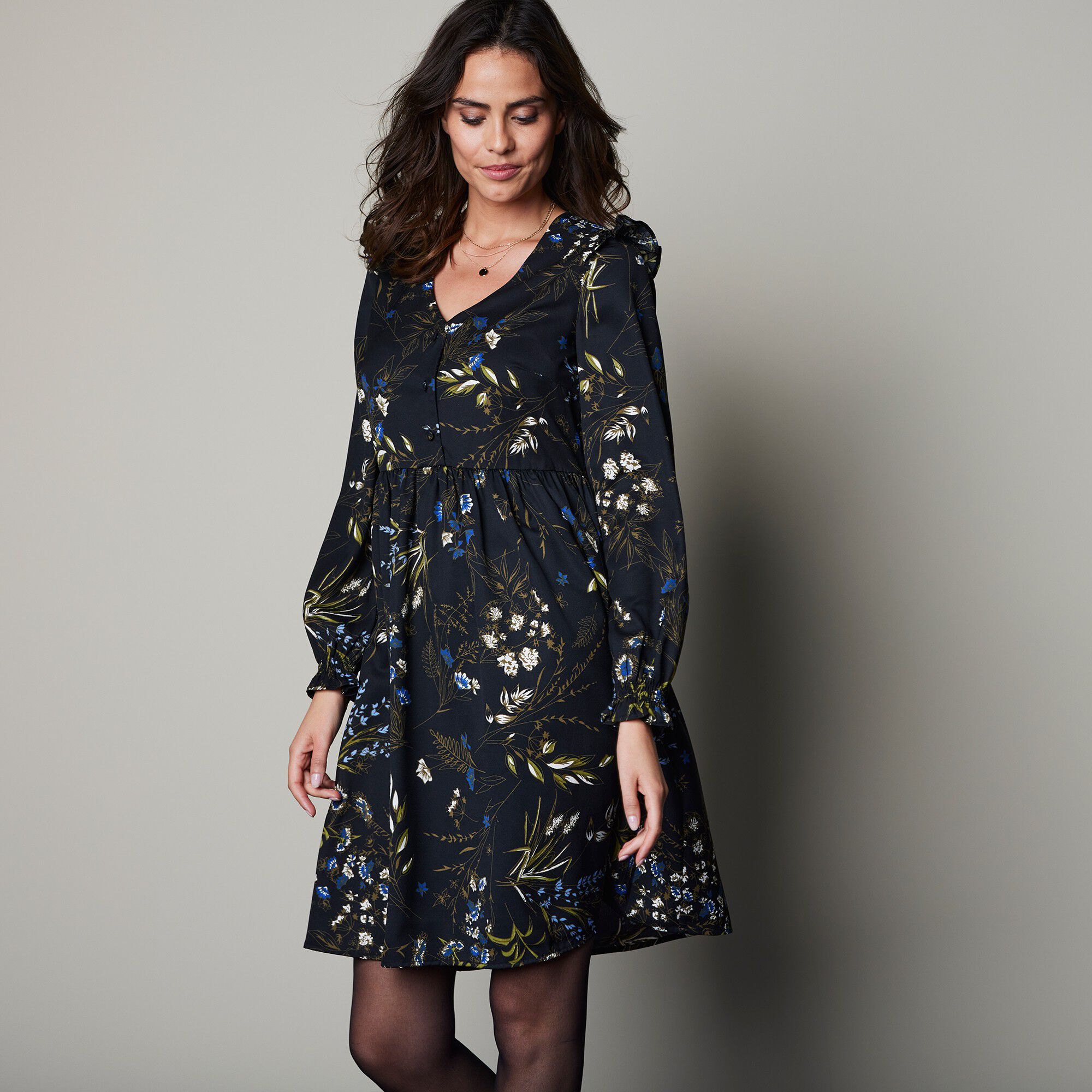 Robe imprimée col V