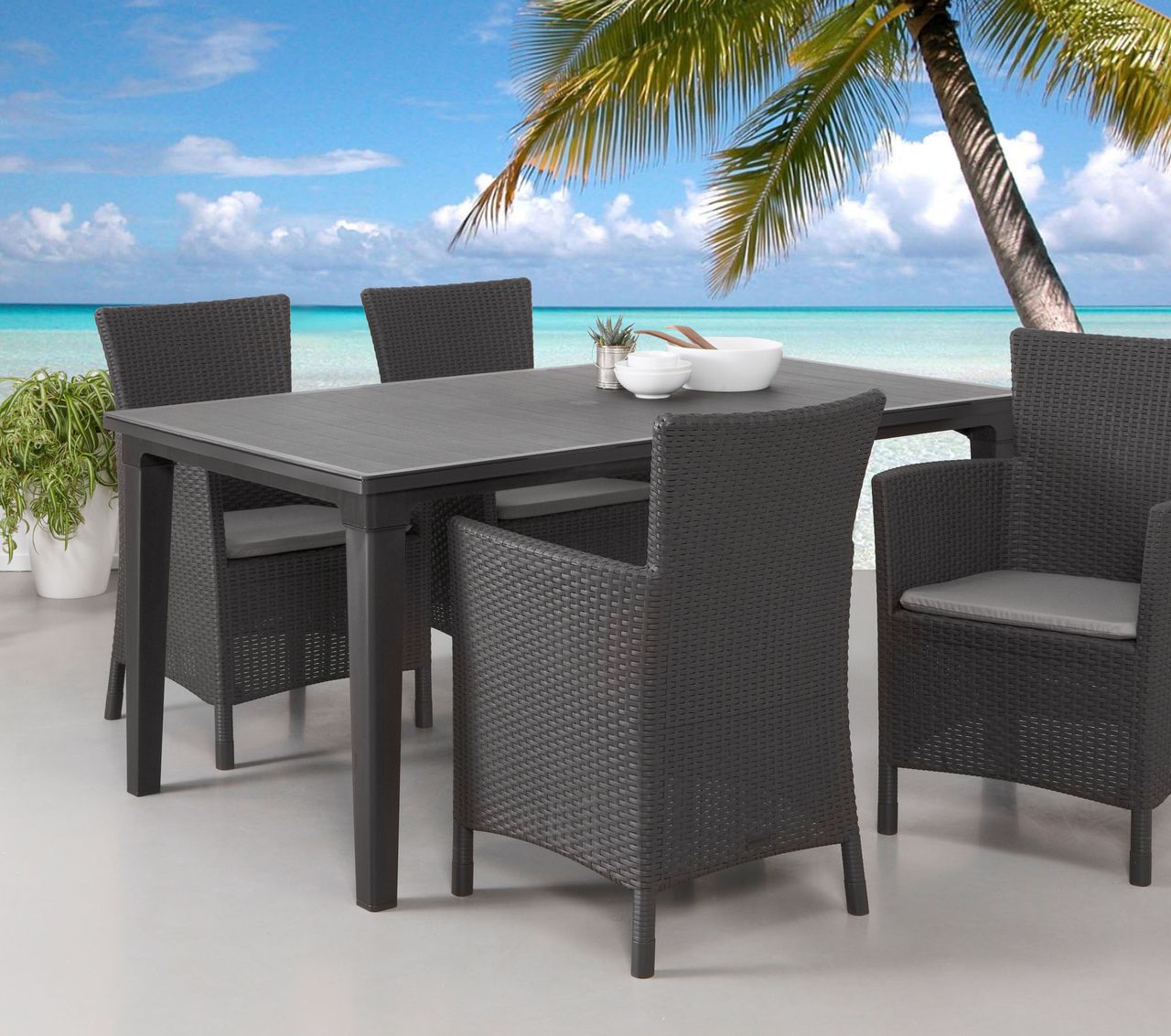 BEST Tisch Genua 165x94cm graphit