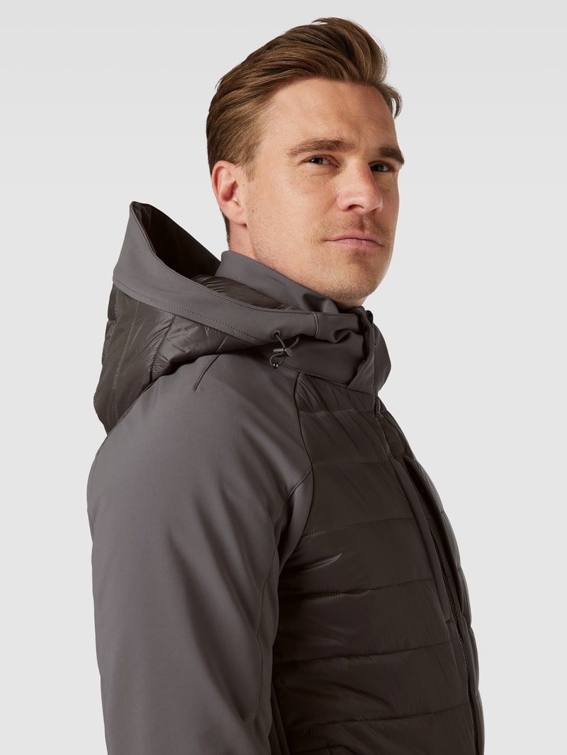 Jacke mit Steppnähten in graphit