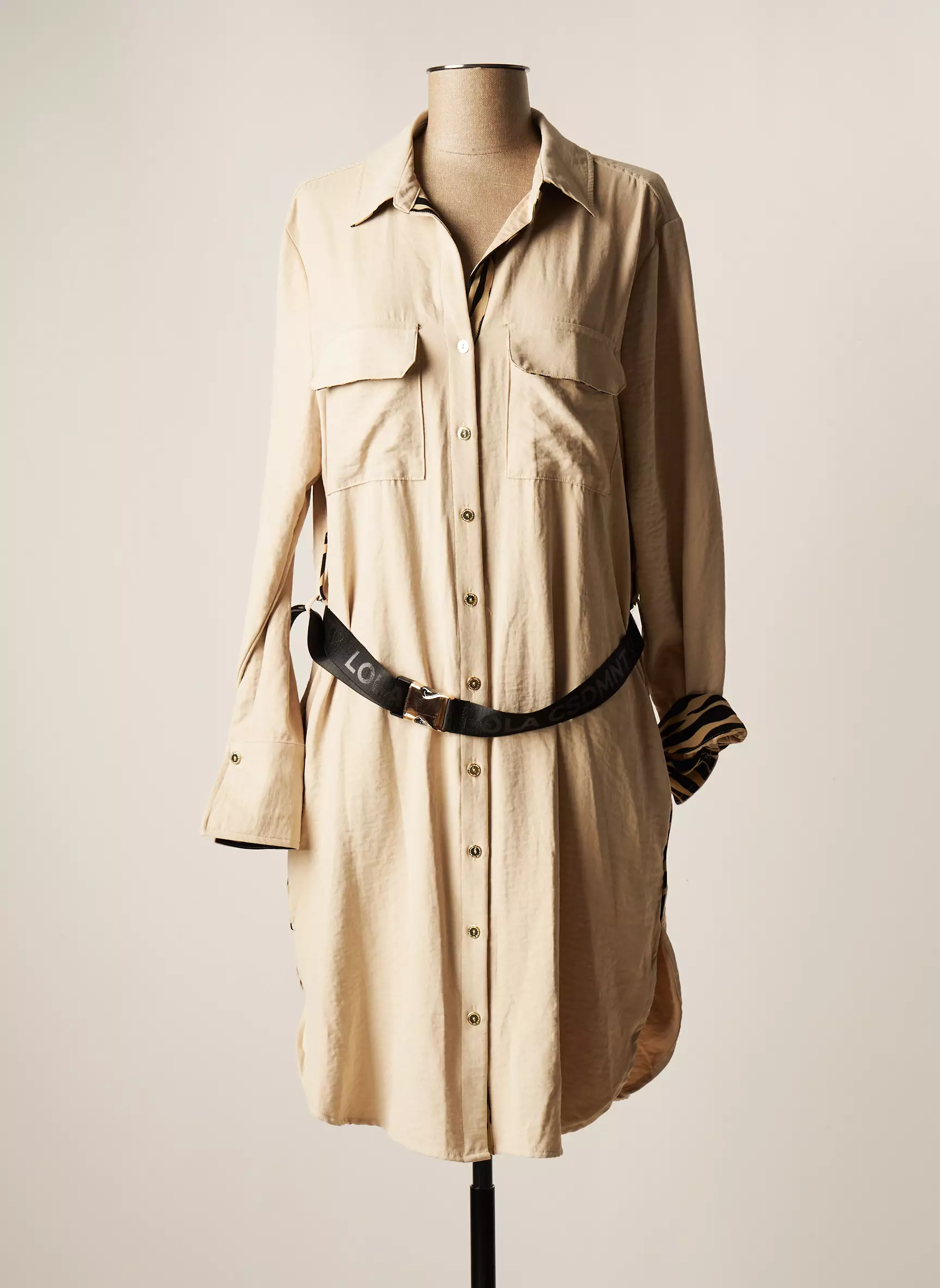 Lola Casademunt Robes Mi Longues Femme couleur beige