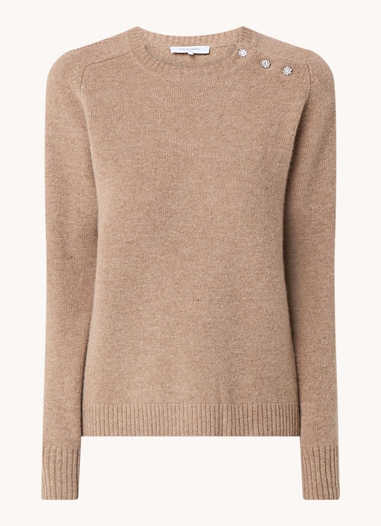 Maglione Gerard Darel Jolene a maglia fine, misto cashmere, con bottoni decorativi.
