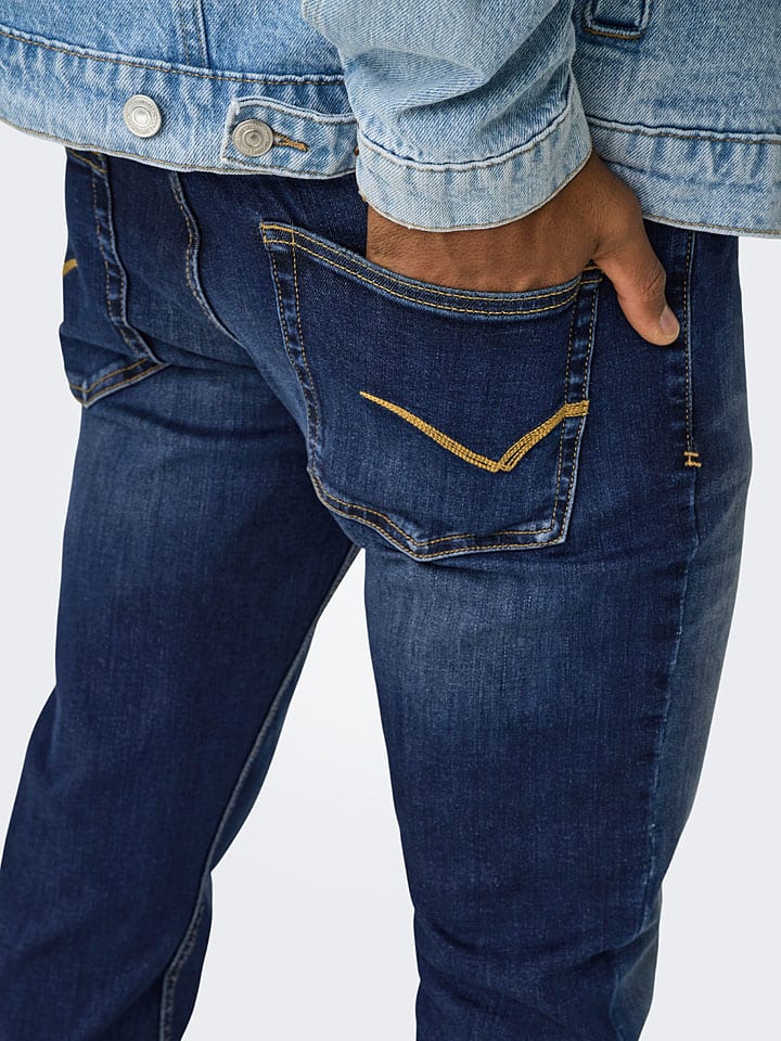 ONLY & SONS Jeans - Slim fit - in Dunkelblau günstig kaufen