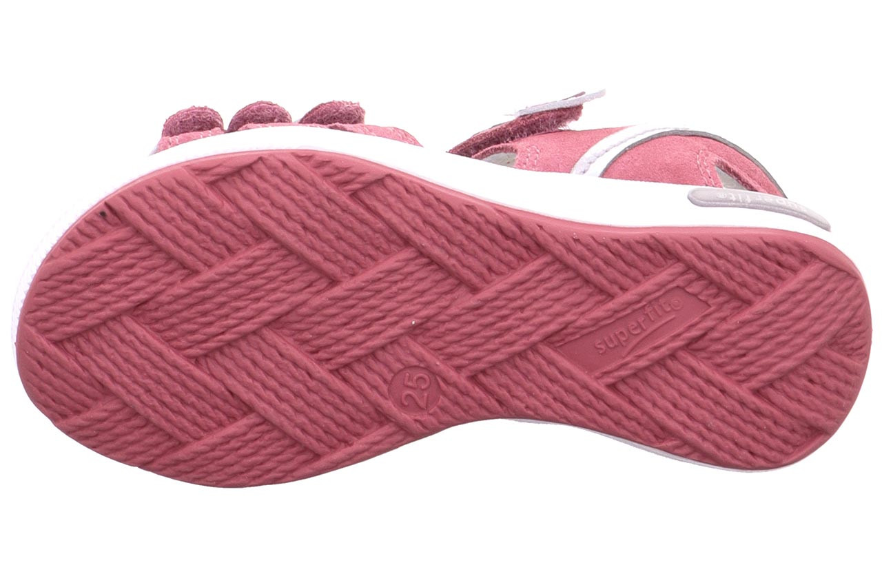 EMILY - Pink/SilberSandale mit Klettverschluss