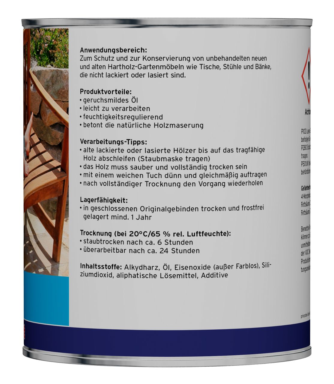 Plid Premium Holzöl Pflegeöl Holzschutz Imprägnieröl Pinsel Teak
