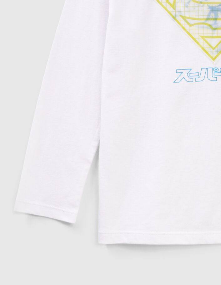 T-shirt blanc visuel lenticulaire SUPERMAN garçon