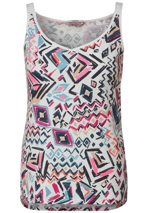 CECIL Printtop in Flammgarn