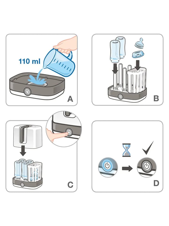 NUK Premium Starter-Set 10-tlg. - Dampfsterilisator in weiss,motiv günstig kaufen onesize