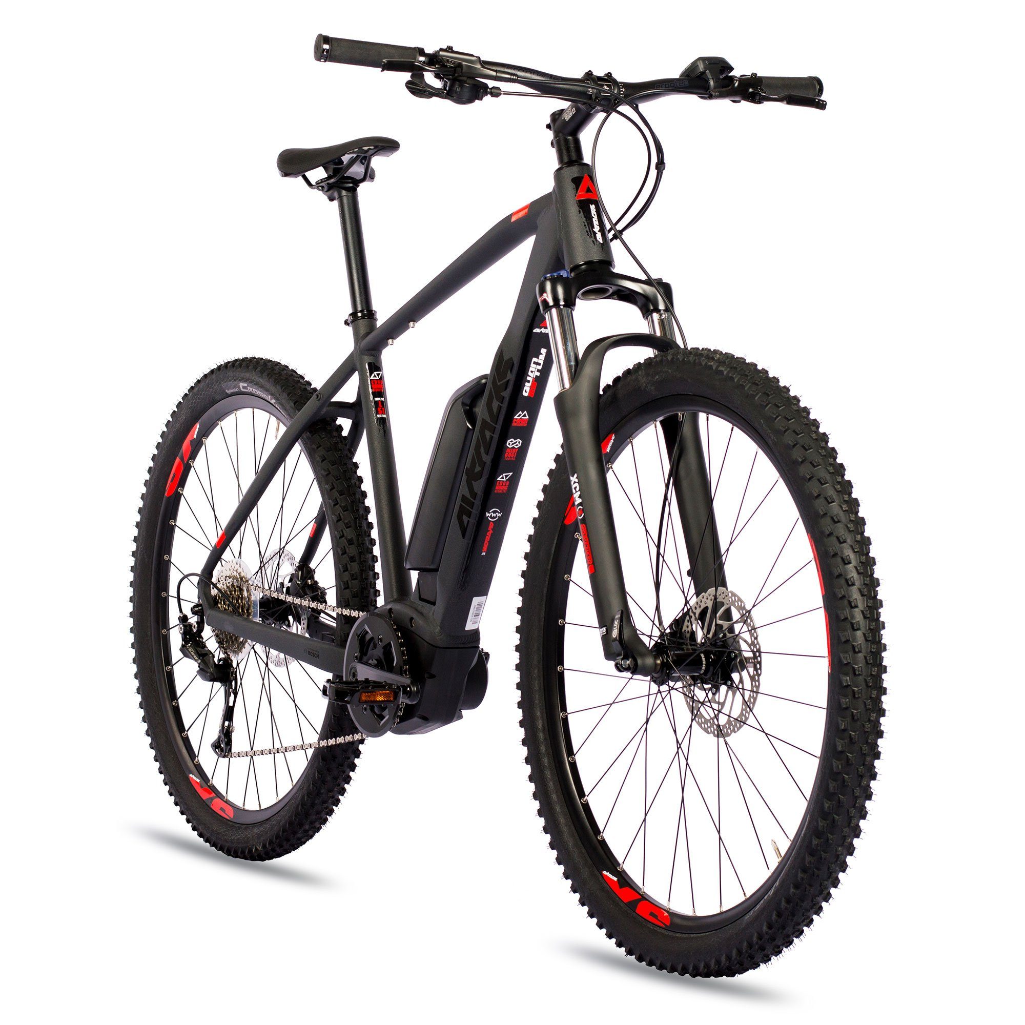 Airtracks E-Bike 29 Zoll E-MTB Mountainbike BOSCH Performance Line Gen3 500 Wh, 9 Gang, Kettenschaltung, Mittelmotor, 500 Wh Akku, SHIMANO ALIVIO - 46cm 51cm 56cm