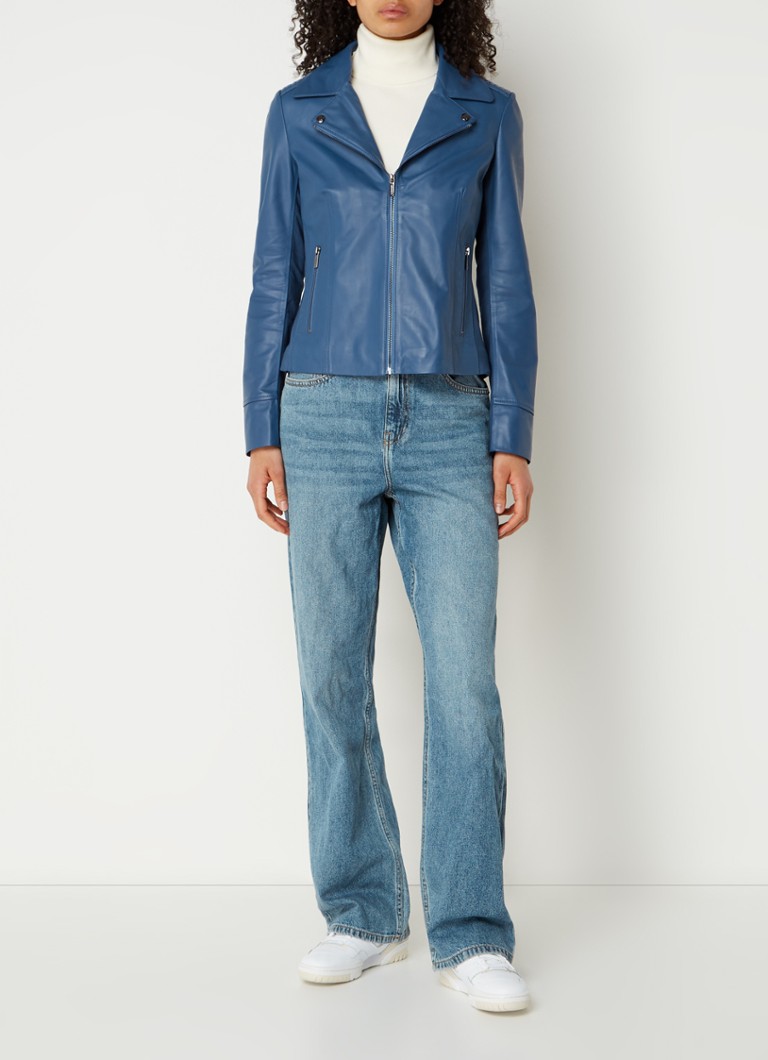 STUDIO AR by Arma Kendall sheepskin biker jacket with zip pockets