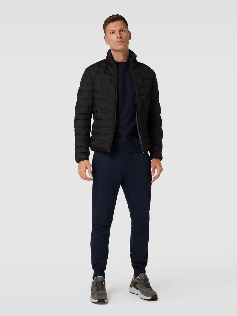 Sweatpants mit Logo-Stitching Modell 'MALIS' in marineblau