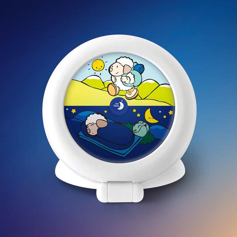 Veilleuse indicatrice de réveil nomade blanc Globe trotter Pabobo