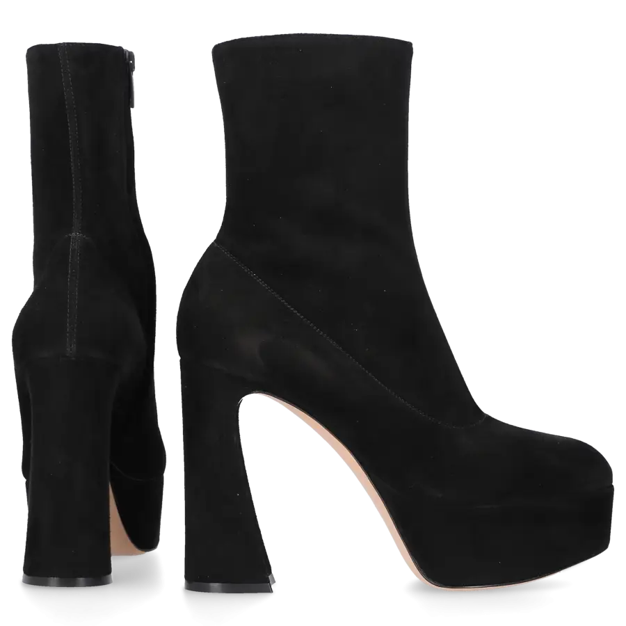 Gianvito Rossi - Stiefeletten HOLLY BOOTIE Veloursleder - schwarz