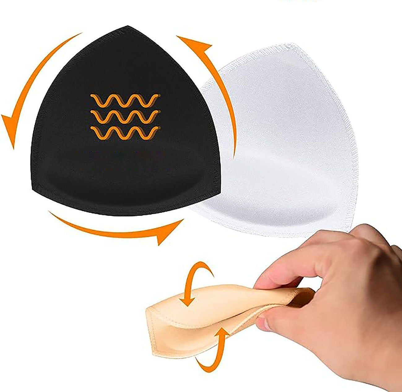 CTGtree BH-Einlagen 5 Paar BH Einlagen Bra Pads herausnehmbaren Sport BH