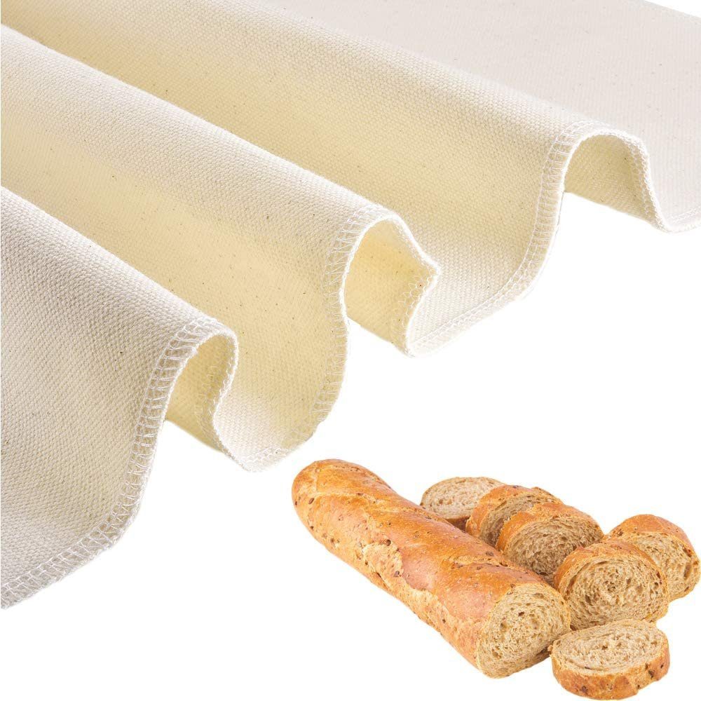 MORRENT Backform Bäckerleinen teigtuch, Leinentuch Backen,Premium Bäckerleinen, aus 100% unbehandelten Natur Leinen, Leinentuch zum Backen