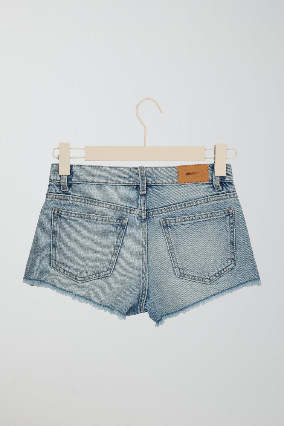 Y low denim shorts