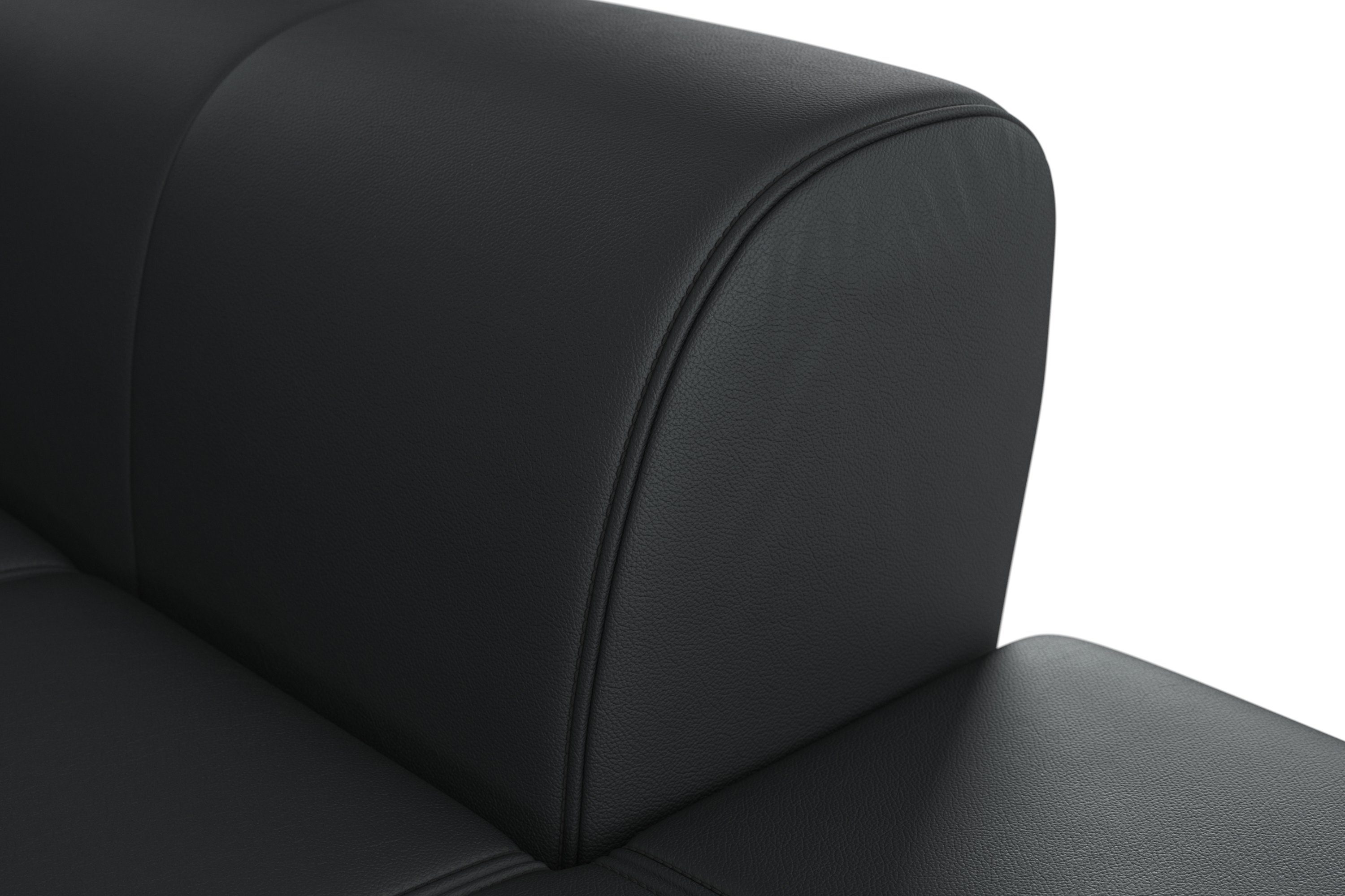 sit&more Ecksofa Bendigo, inklusive Sitztiefenverstellung, Bodenfreiheit 15 cm, in 2 Fußfarben