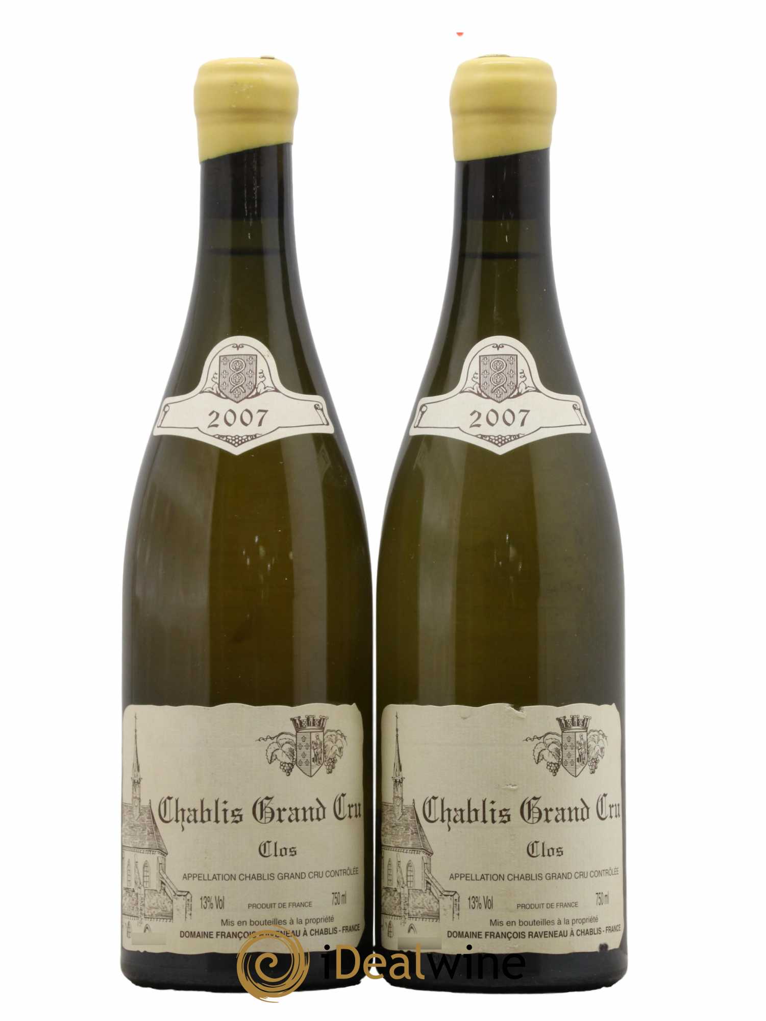 Chablis Grand Cru Clos Raveneau (Domaine)  2007 - Lot de 2 Bouteilles
