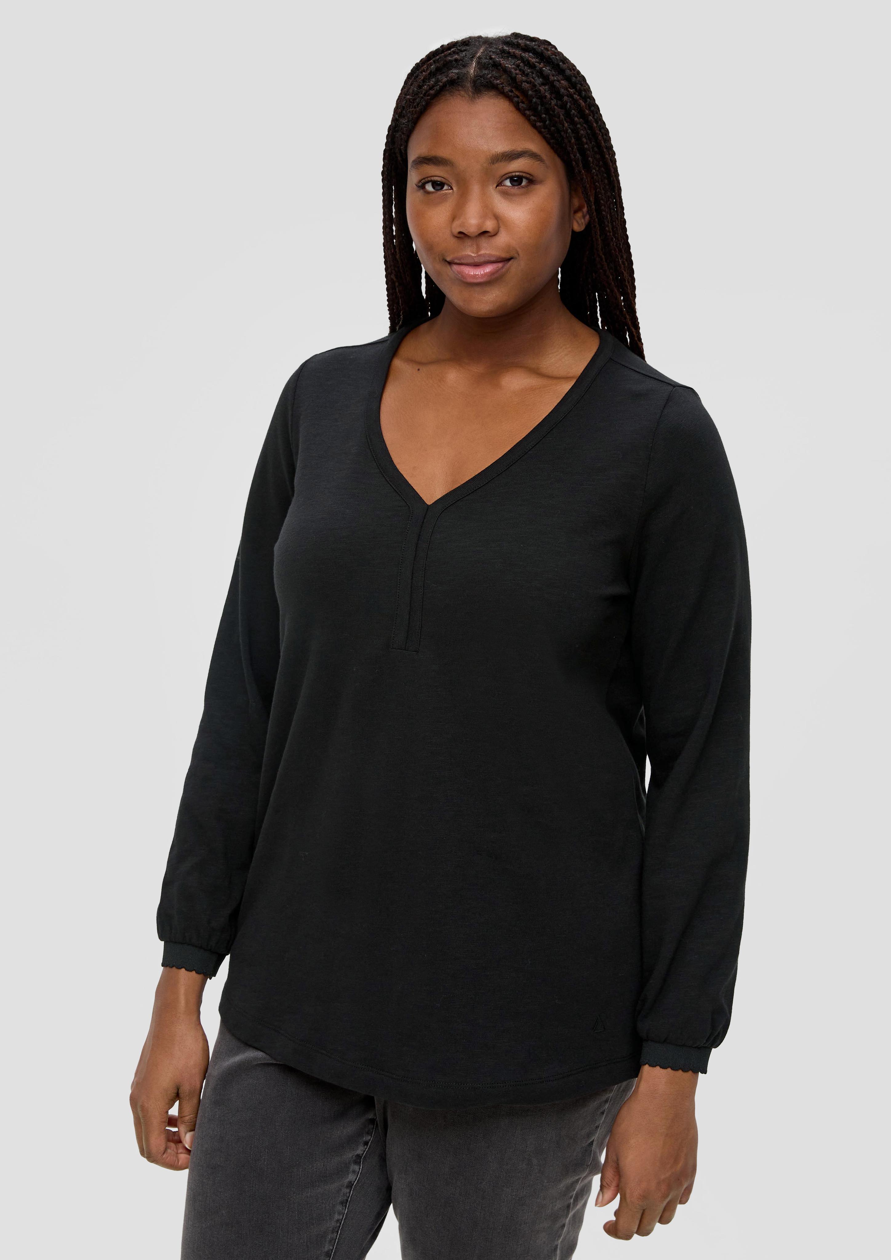 Longsleeve mit Flammgarnstruktur  2139156-9999