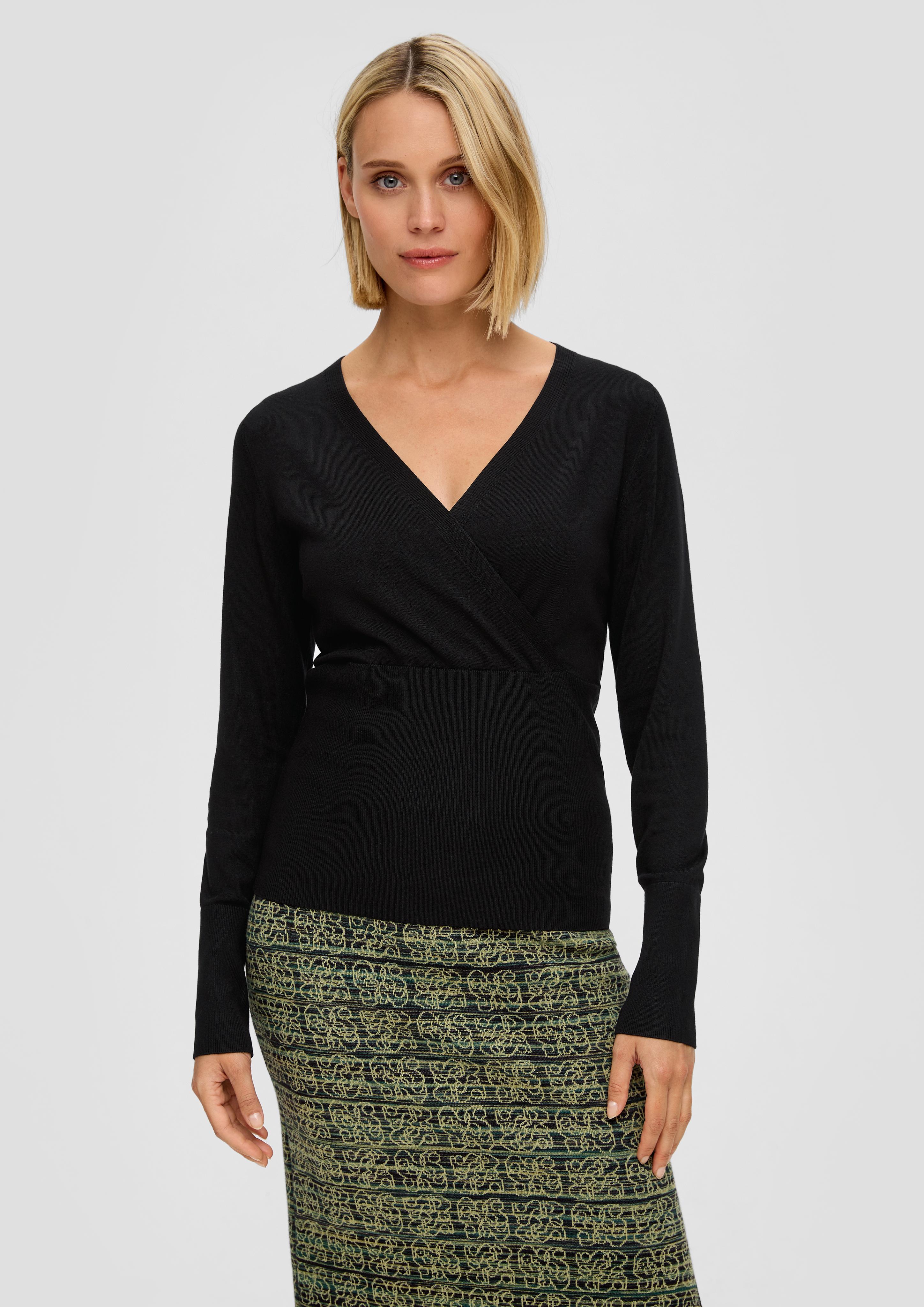 Pullover in Wickeloptik  2138080-9999
